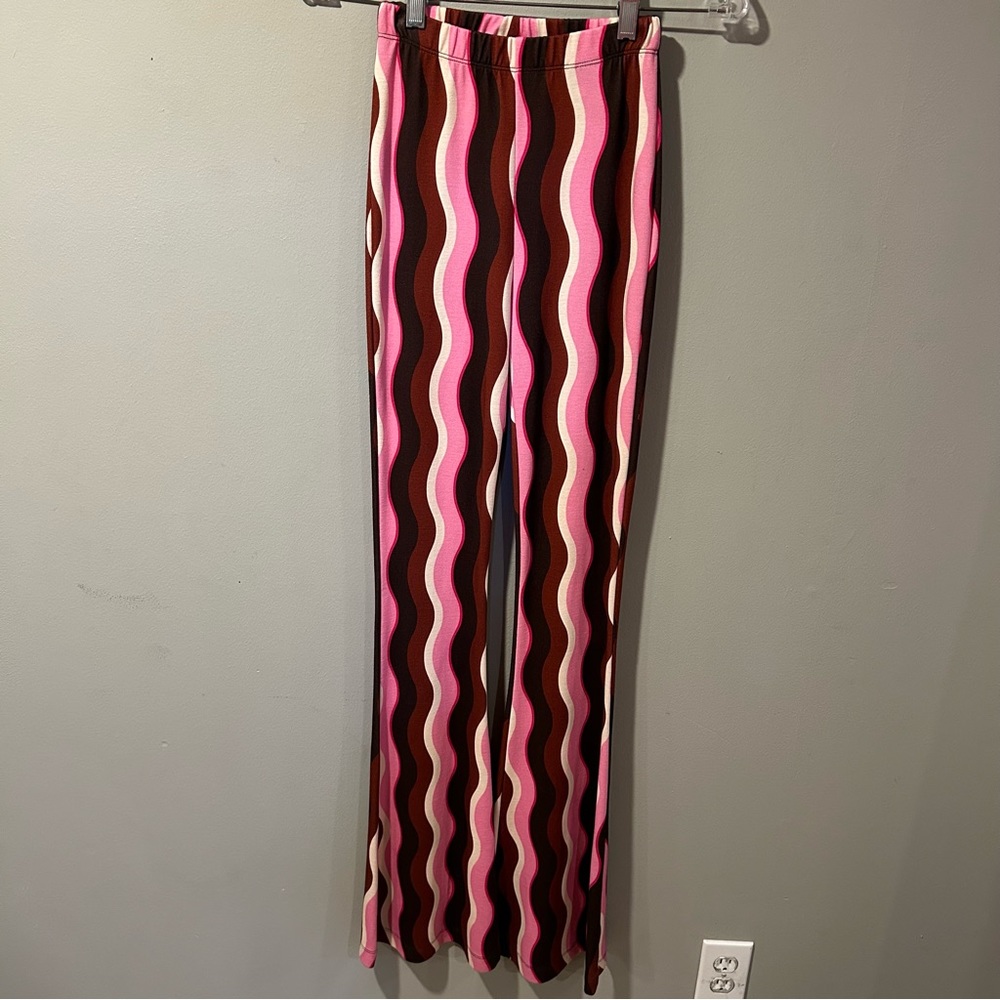 NWT Catwalk Junkie Stretchy Bell Bottom Flare Funky Leggings Euro Size 34